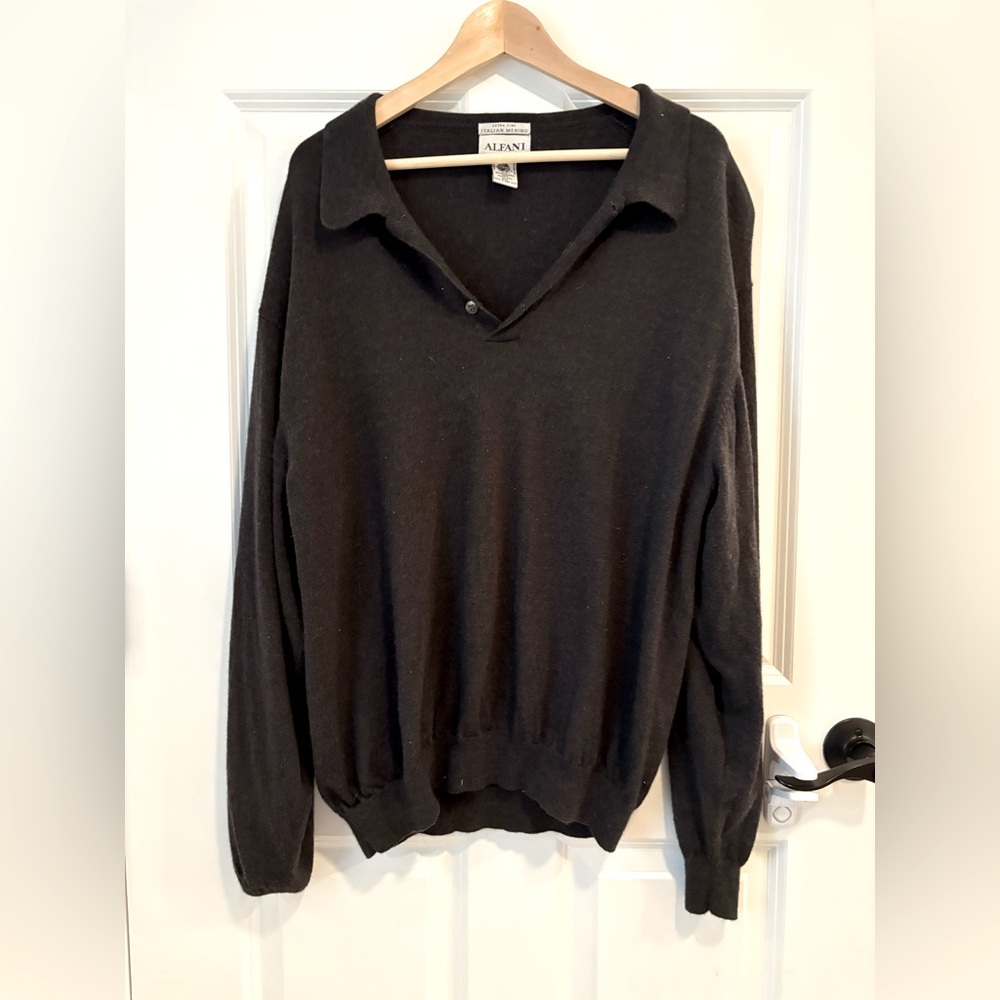 Vintage Alfani Men’s xxl merino wool sweater top